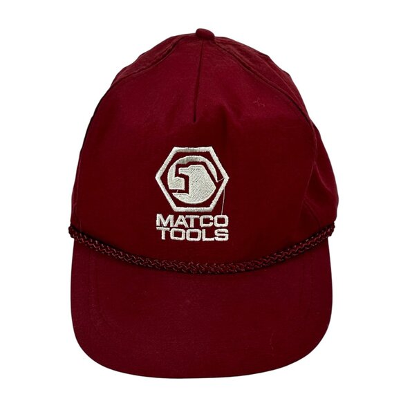 Vintage Matco Tools Burgundy Snapback Hat With Embroidered Logo & Rope Detail - Picture 1 of 11